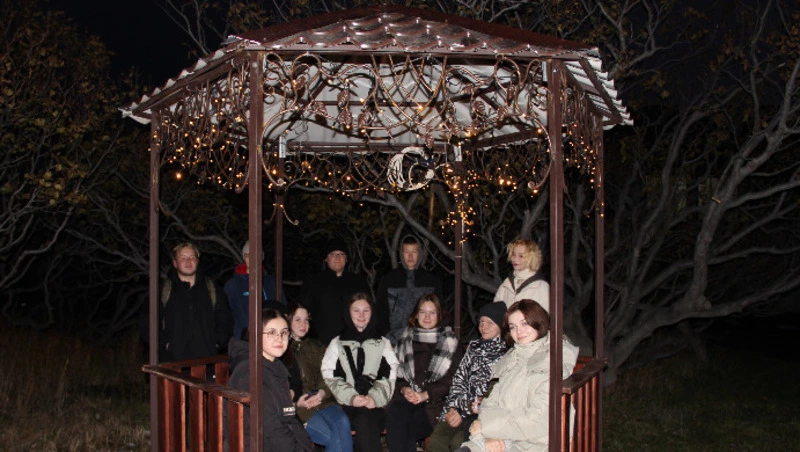 От беседки – к саням Деда Мороза