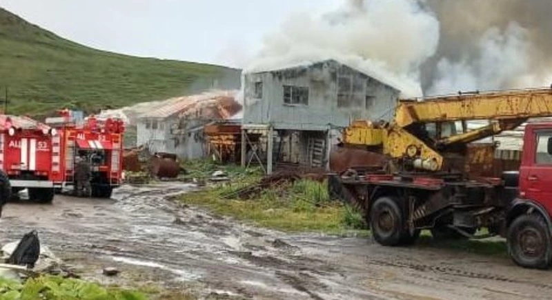 Пожар в порту